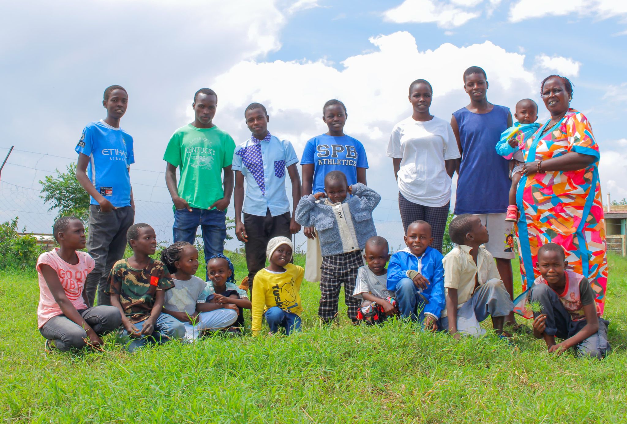 Group of children supported by Mustakabali Wetu in Mogotio, Baringo County, Kenya